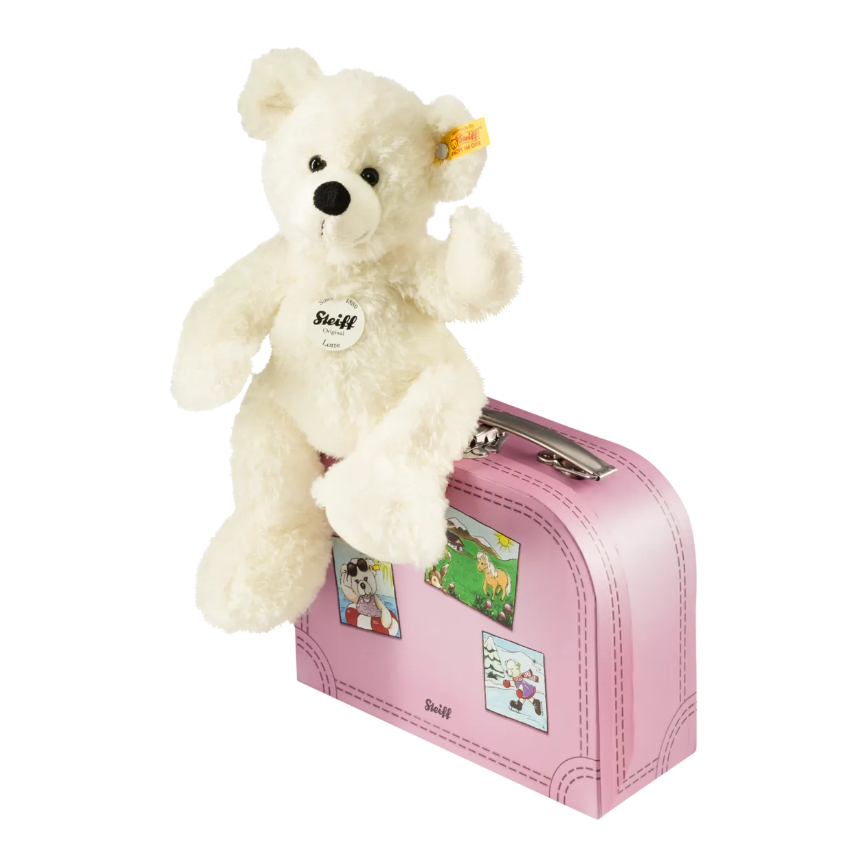 Steiff Lotte Ours en peluche dans sa valise