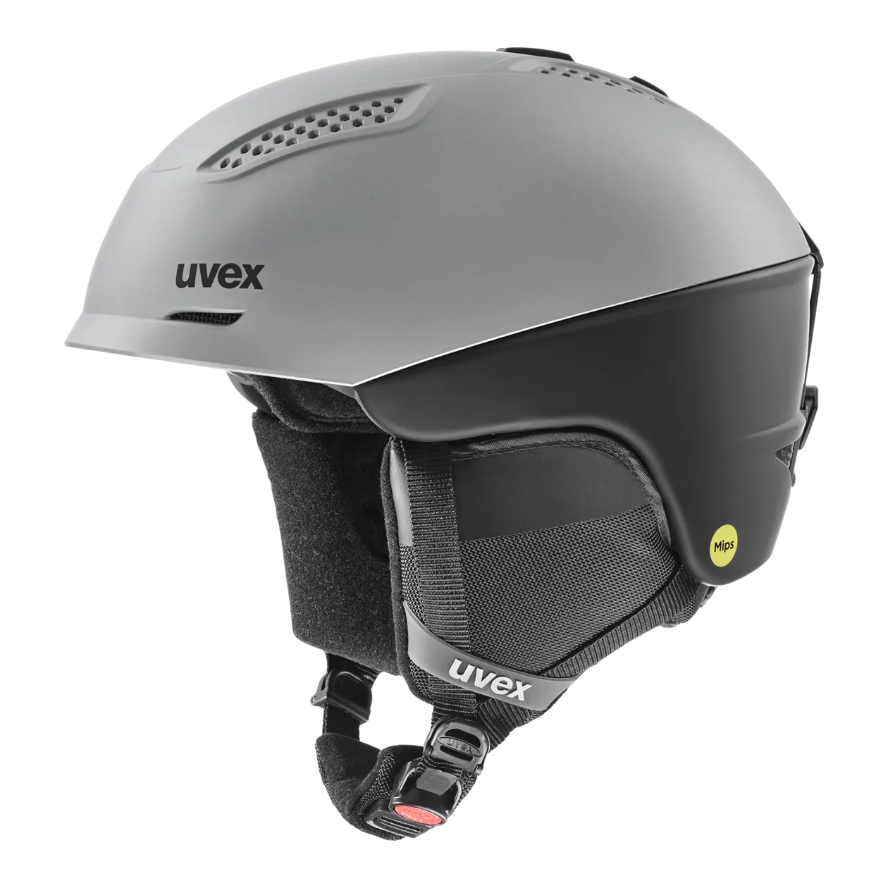 uvex ultra MIPS Ski Helmet, 51-55 cm, Rhino / Black Mat