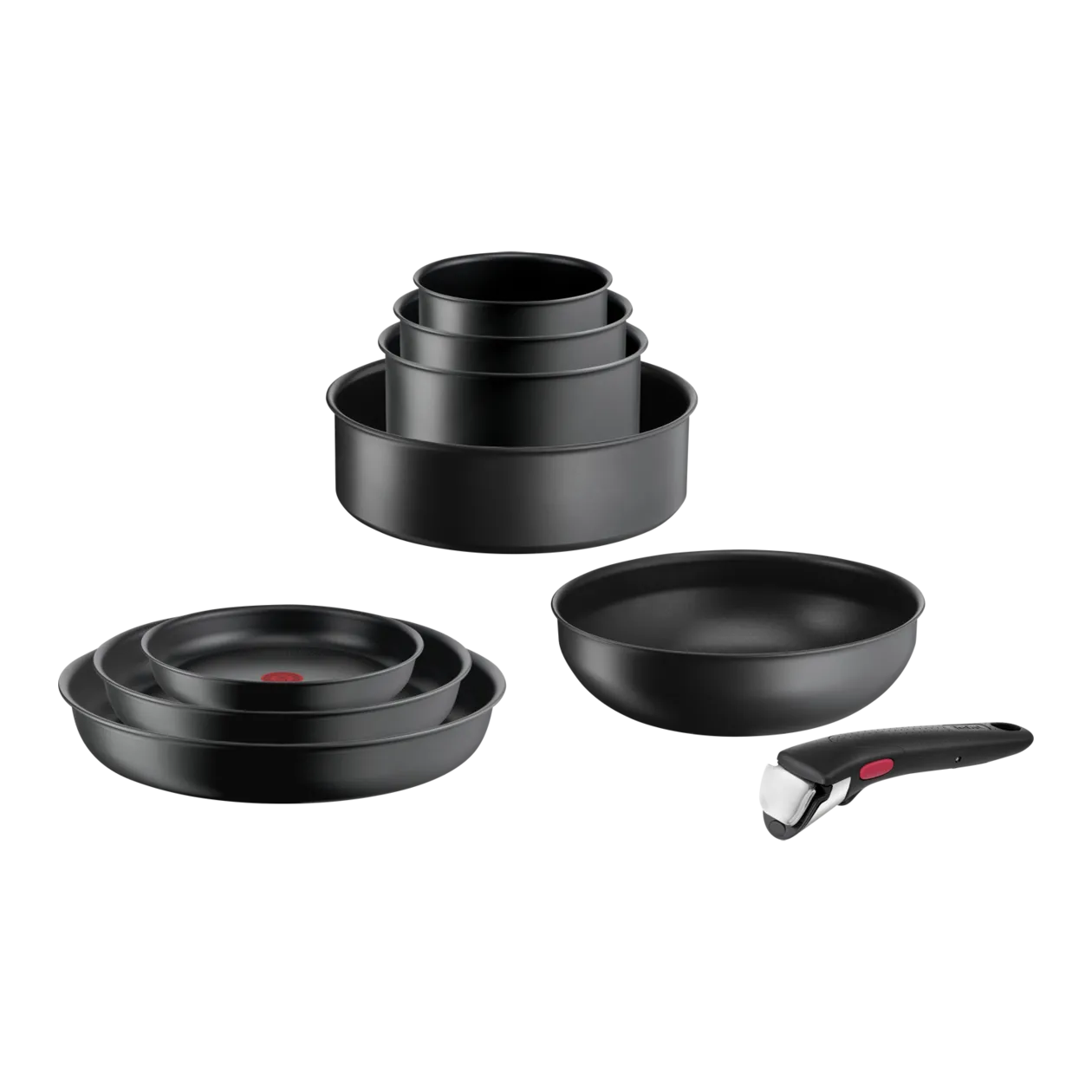 Tefal Ingenio Ultimate Batterie de cuisine, 10 pièces, noir