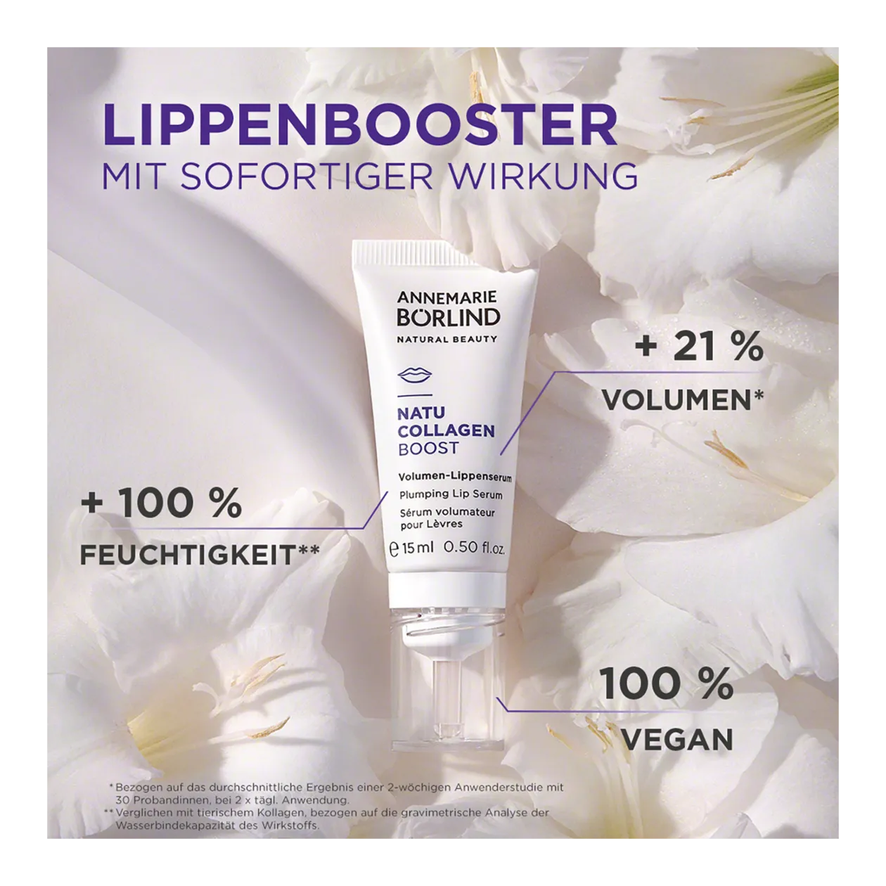 ANNEMARIE BÖRLIND NATUCOLLAGEN BOOST Sérum volumateur pour les lèvres, 15 ml