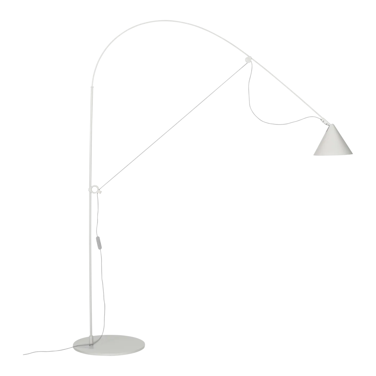 Midgard AYNO L Lampadaire, gris soie / gris