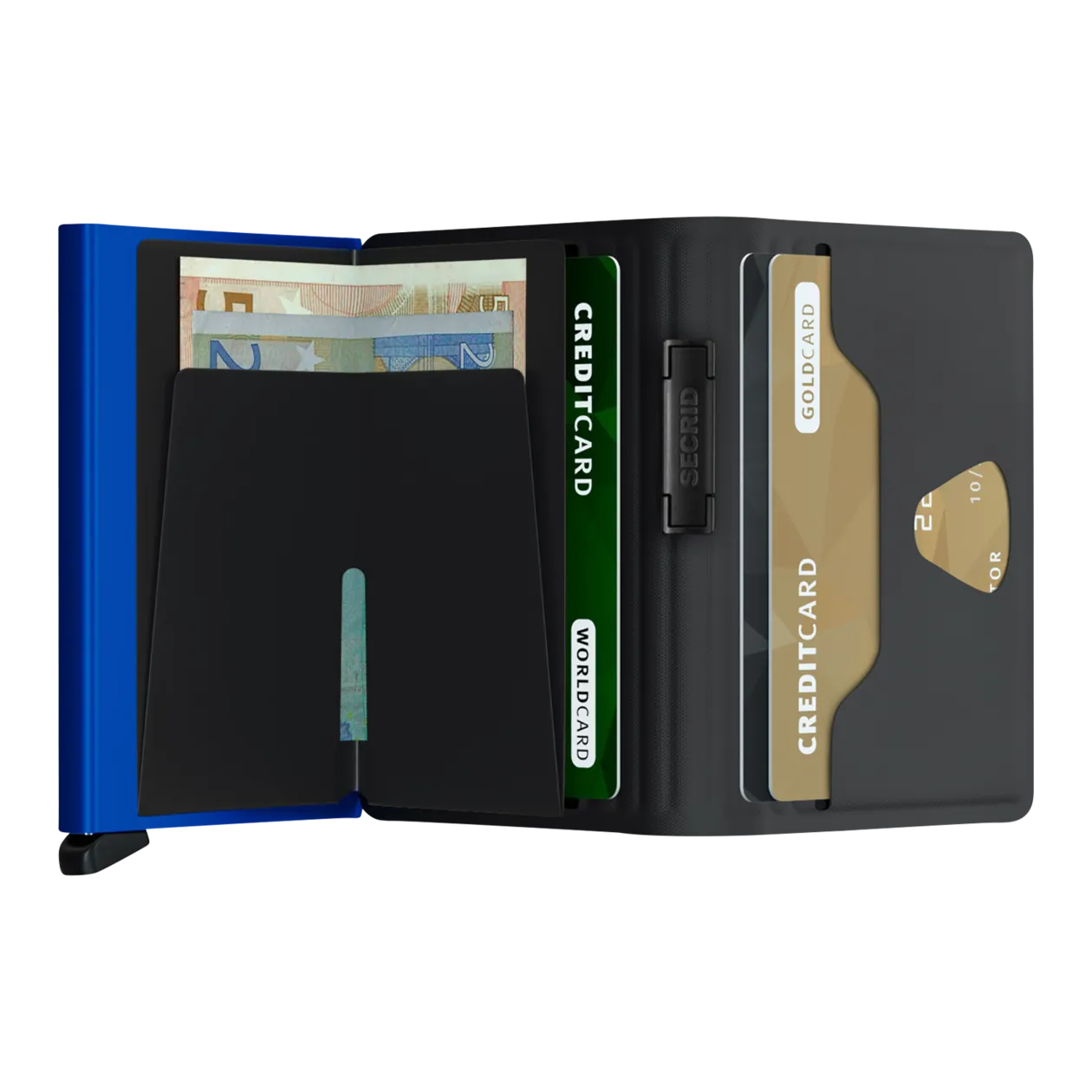 Secrid Bandwallet Portafoglio, Black/Cobalt