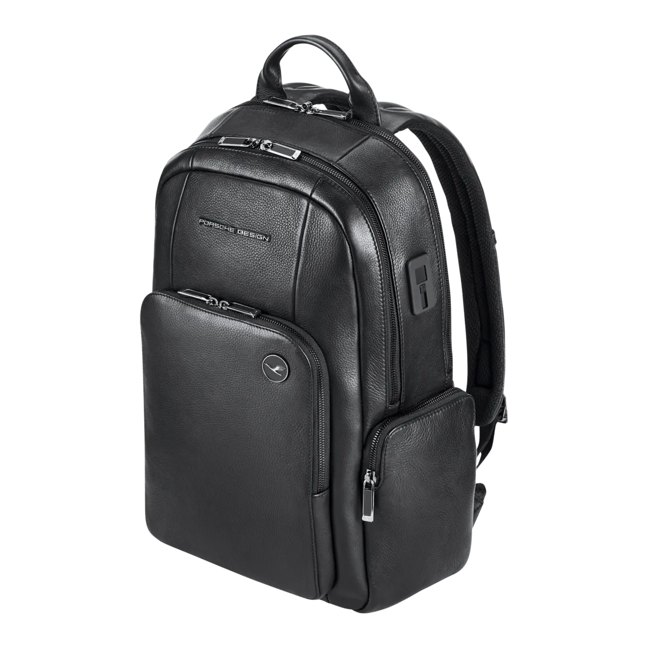 Porsche Design Lufthansa Roadster Laptop Backpack, Leather, Black