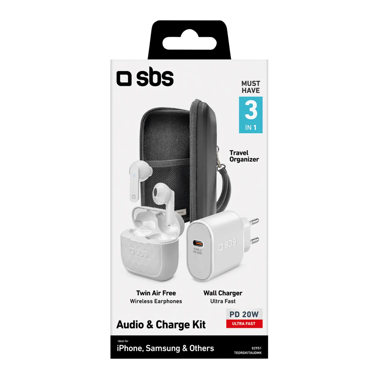 SBS Audio Kit di ricarica, bianco