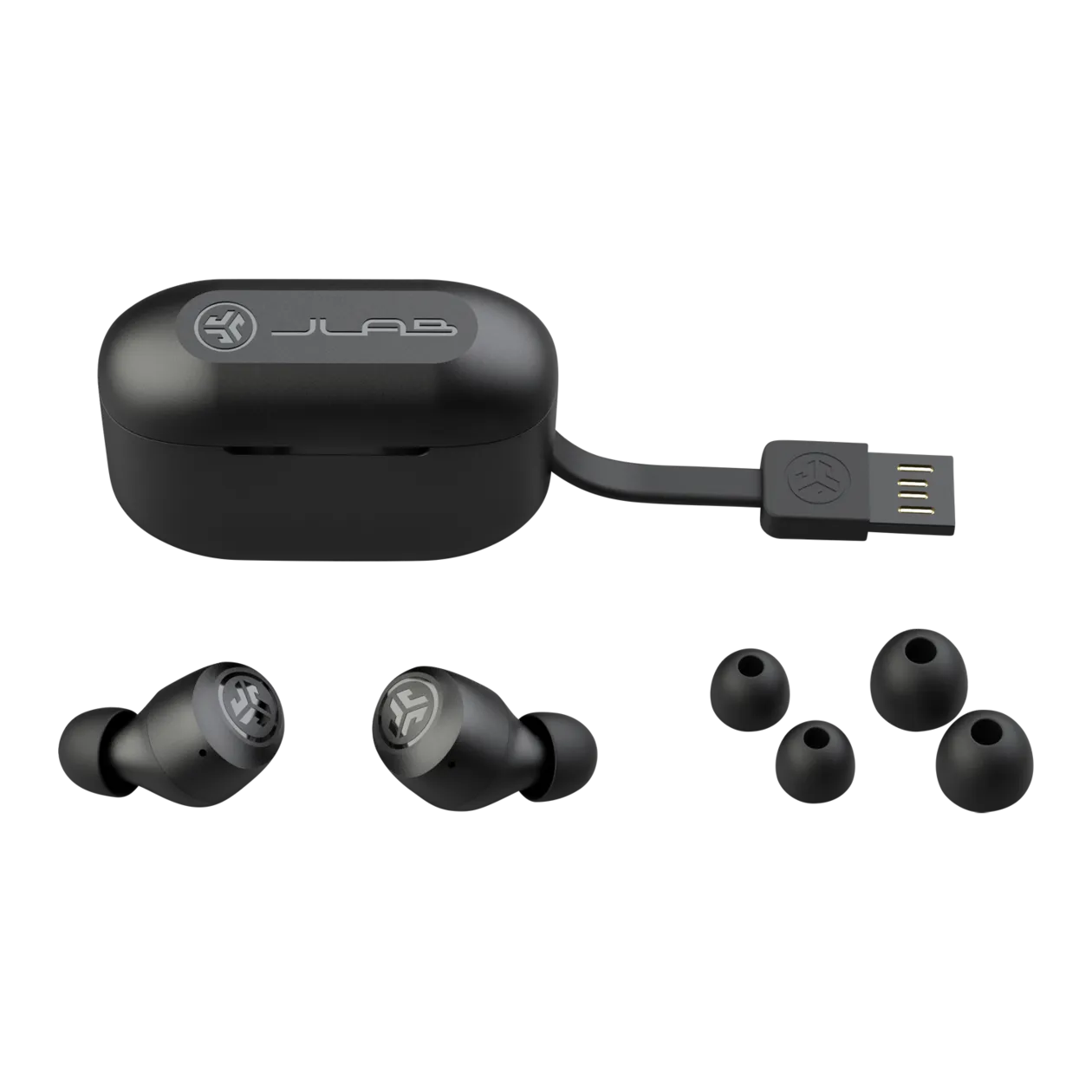 JLab GO Air POP True Wireless Headphones, Black