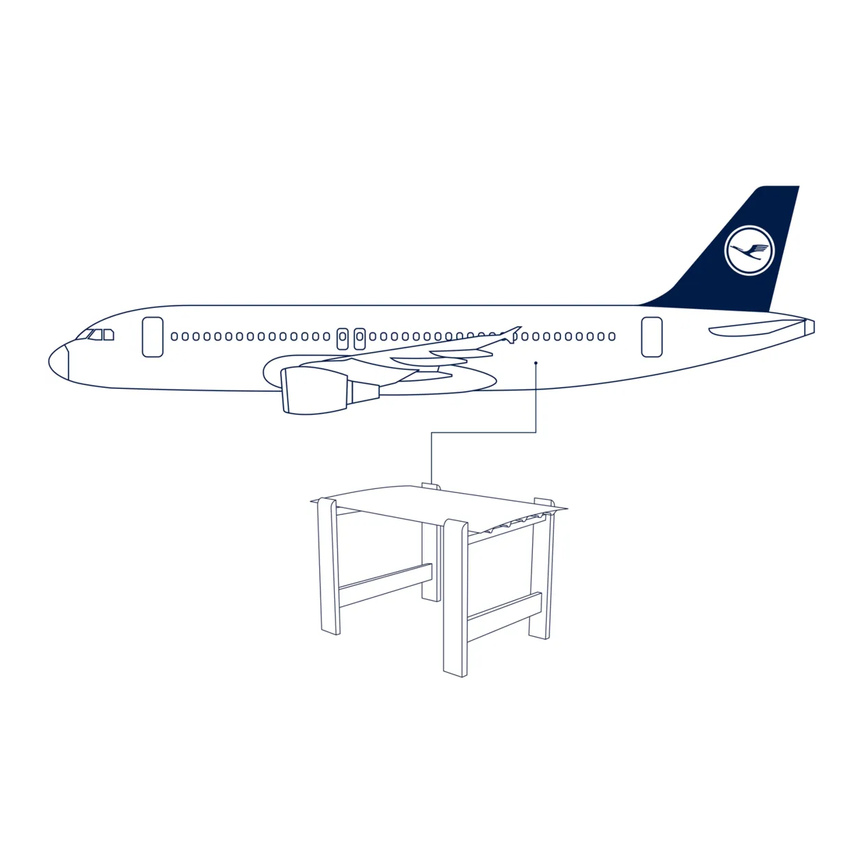 Lufthansa Upcycling Collection A320-211 D-AIPL Scrivania, bicolore