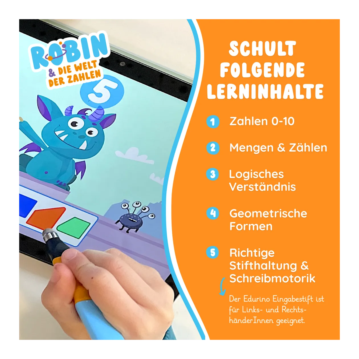 EDURINO Starter Set Robin Zahlen & Mengen ab 4 (Numbers & Amounts From Age 4)