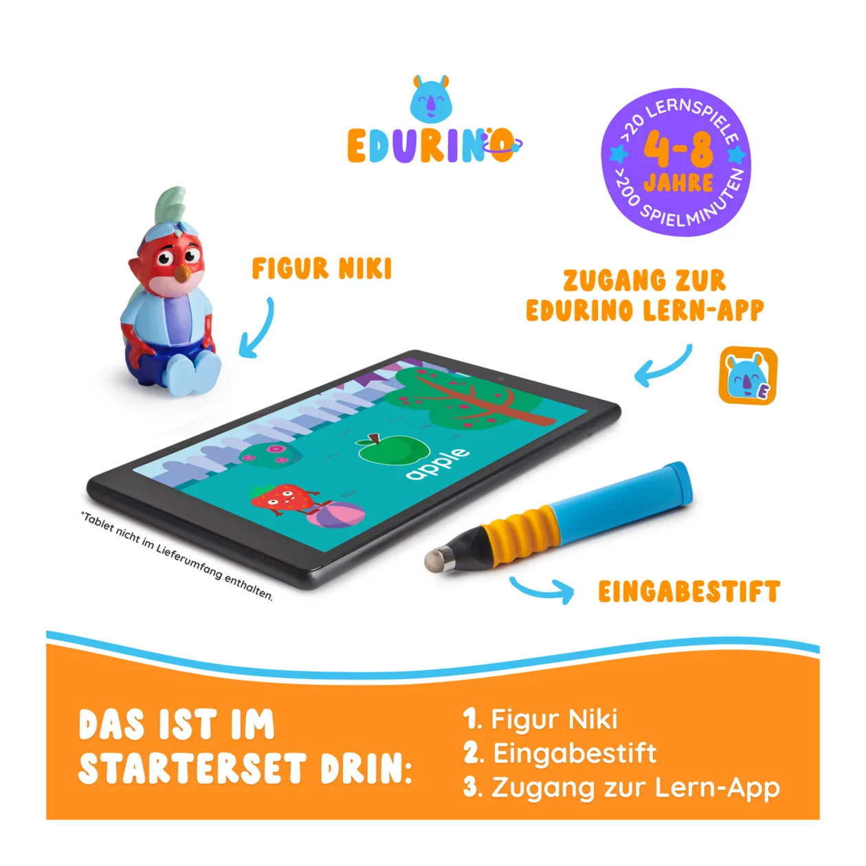 EDURINO Starter set Niki "Erstes Englisch ab 4" (impara l'inglese da 4 anni in su)