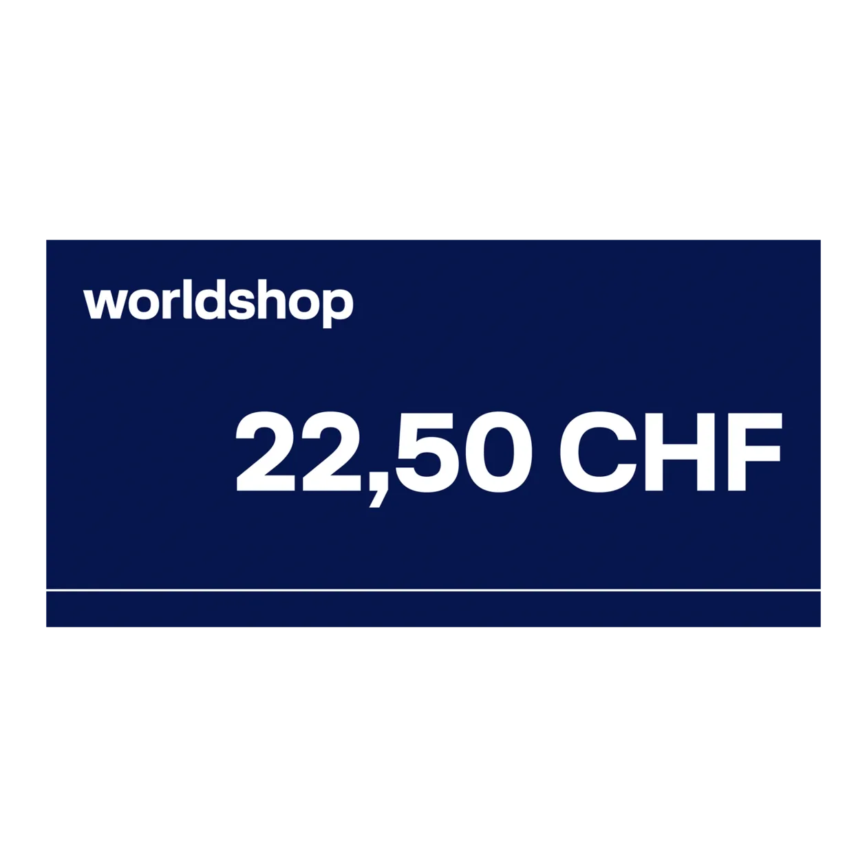 Worldshop digital gift voucher in the value of 22.50 CHF (miles redeem)