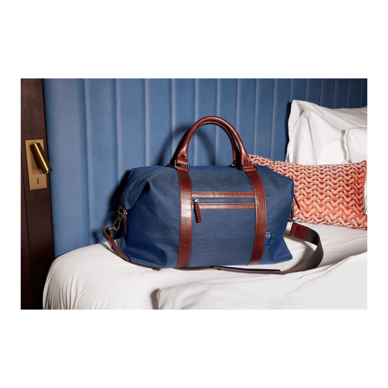 Lufthansa Upcycling Collection Weekender Sac de voyage, bleu foncé