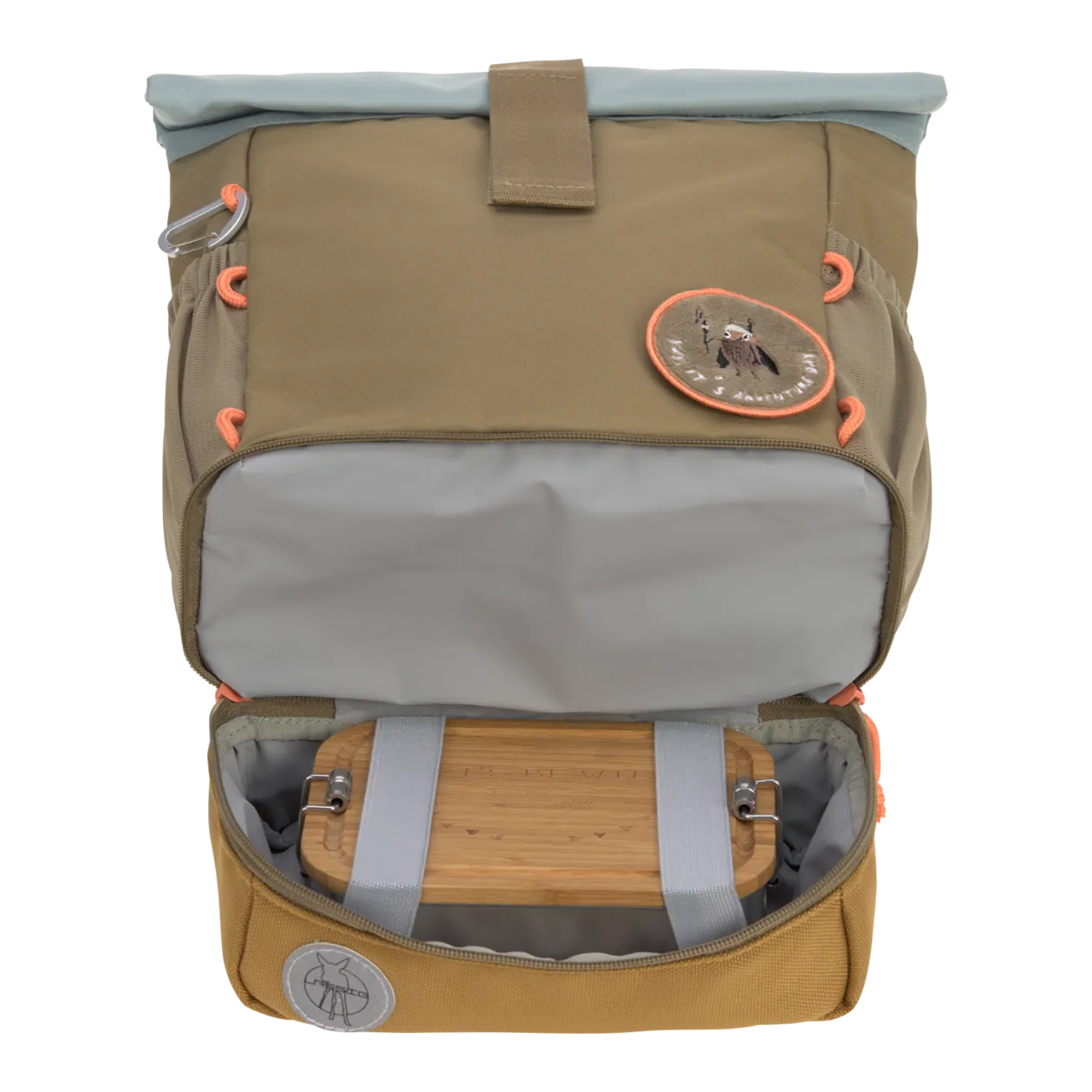 LÄSSIG Mini Rolltop Nature Kinderrucksack, Olive