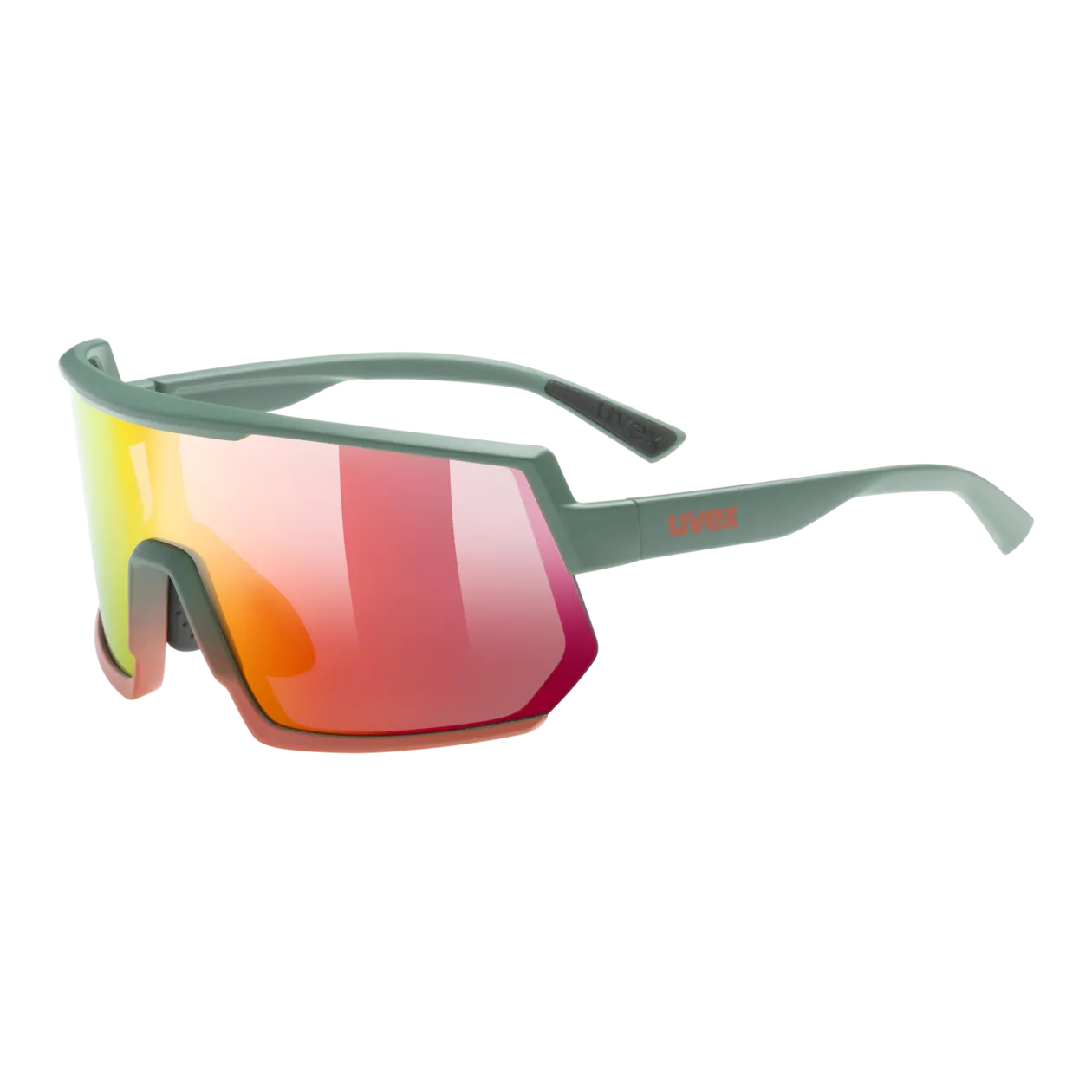 uvex sportstyle 235 Lunettes de sport, Moss / Grapefruit Mat