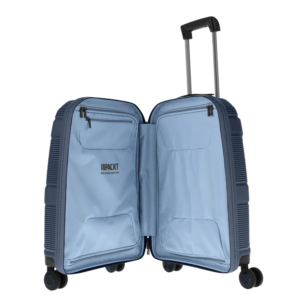 IMPACKT IP1 USB-Port Cabin Trolley, 4-Wheel, Glacier Blue