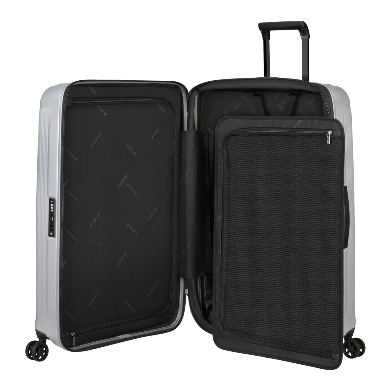 Samsonite Nuon Spinner 75/28 Trolley (erweiterbar), Matt Silber