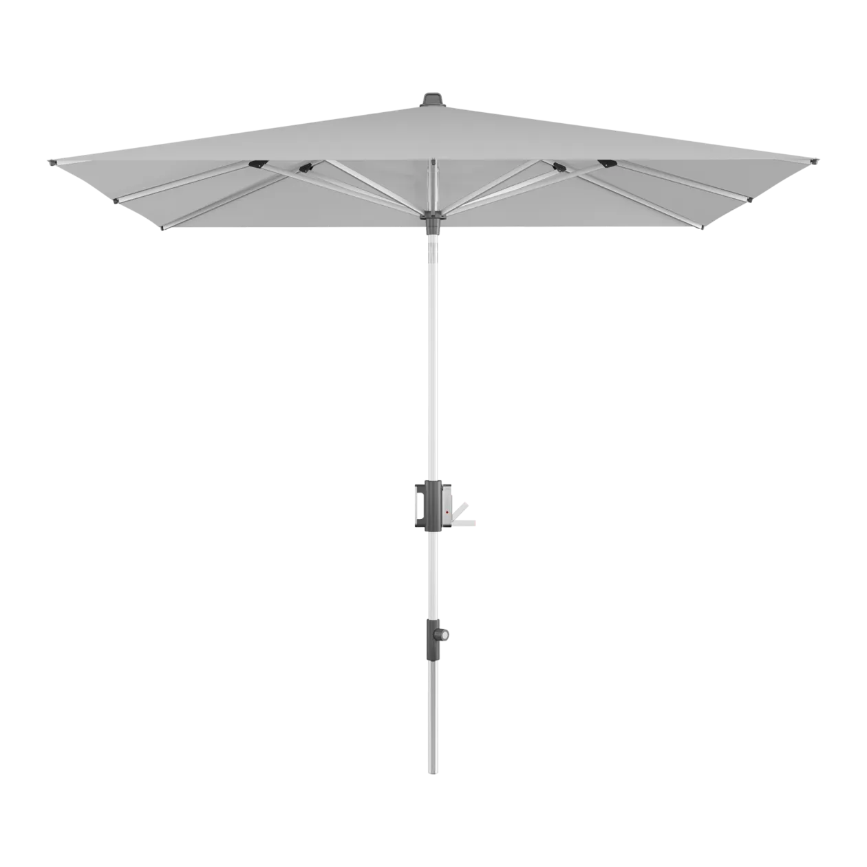 Knirps Apoll Parasol droit à manivelle, 240 x 240 cm, Light Grey