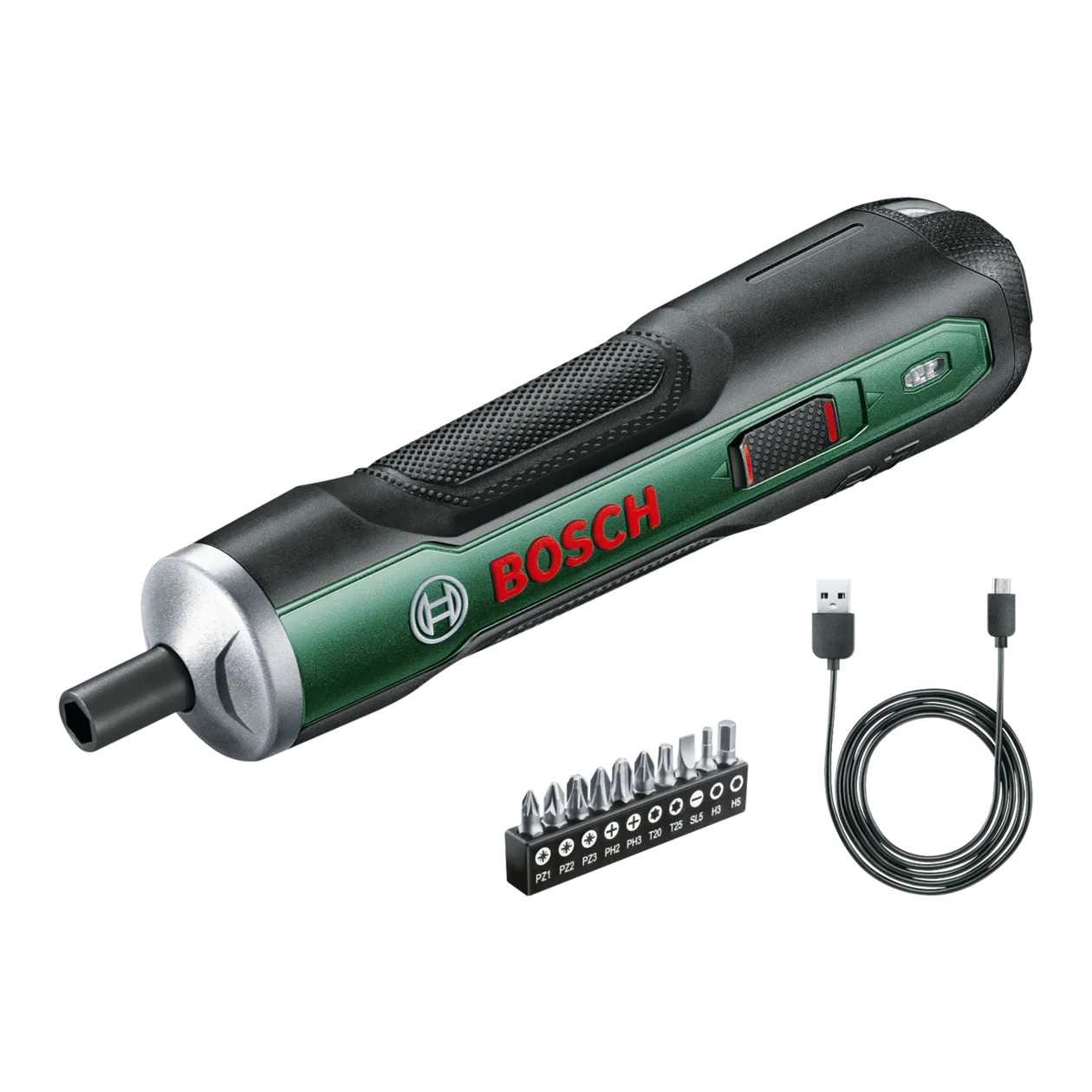 Bosch PushDrive Tournevis sans fil, Forest Green