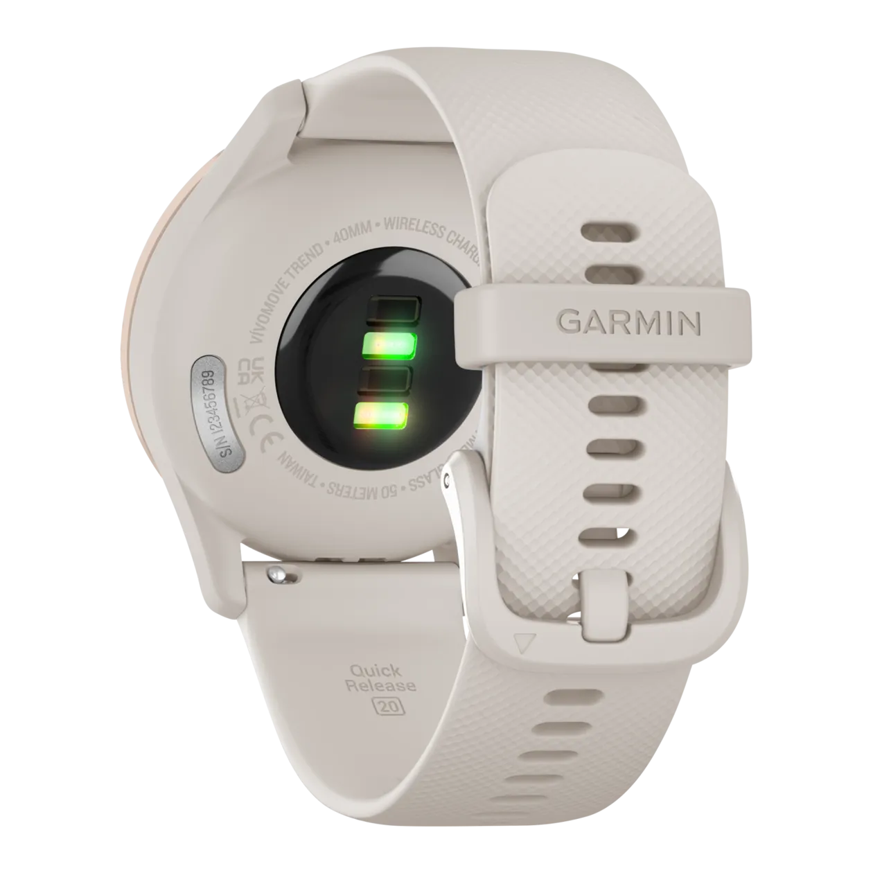 Garmin vívomove® Trend Smartwatch, Creme/Perlgold