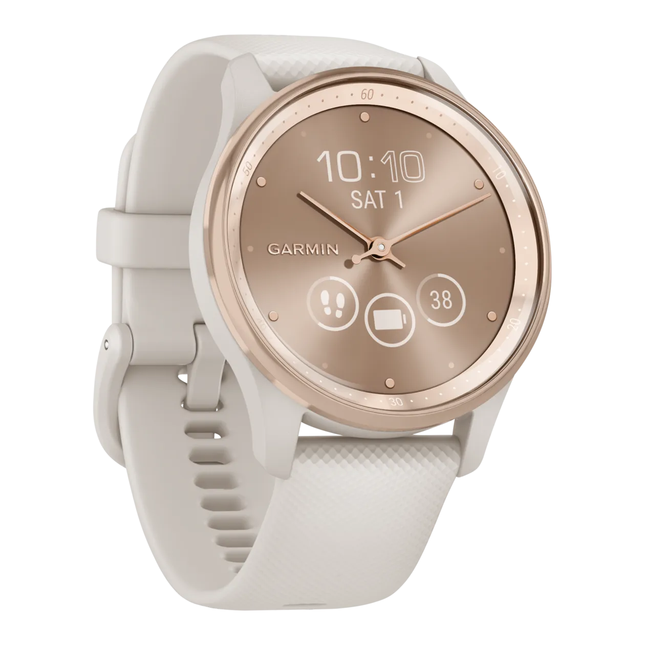 Garmin vívomove® Trend Smartwatch, Creme/Perlgold