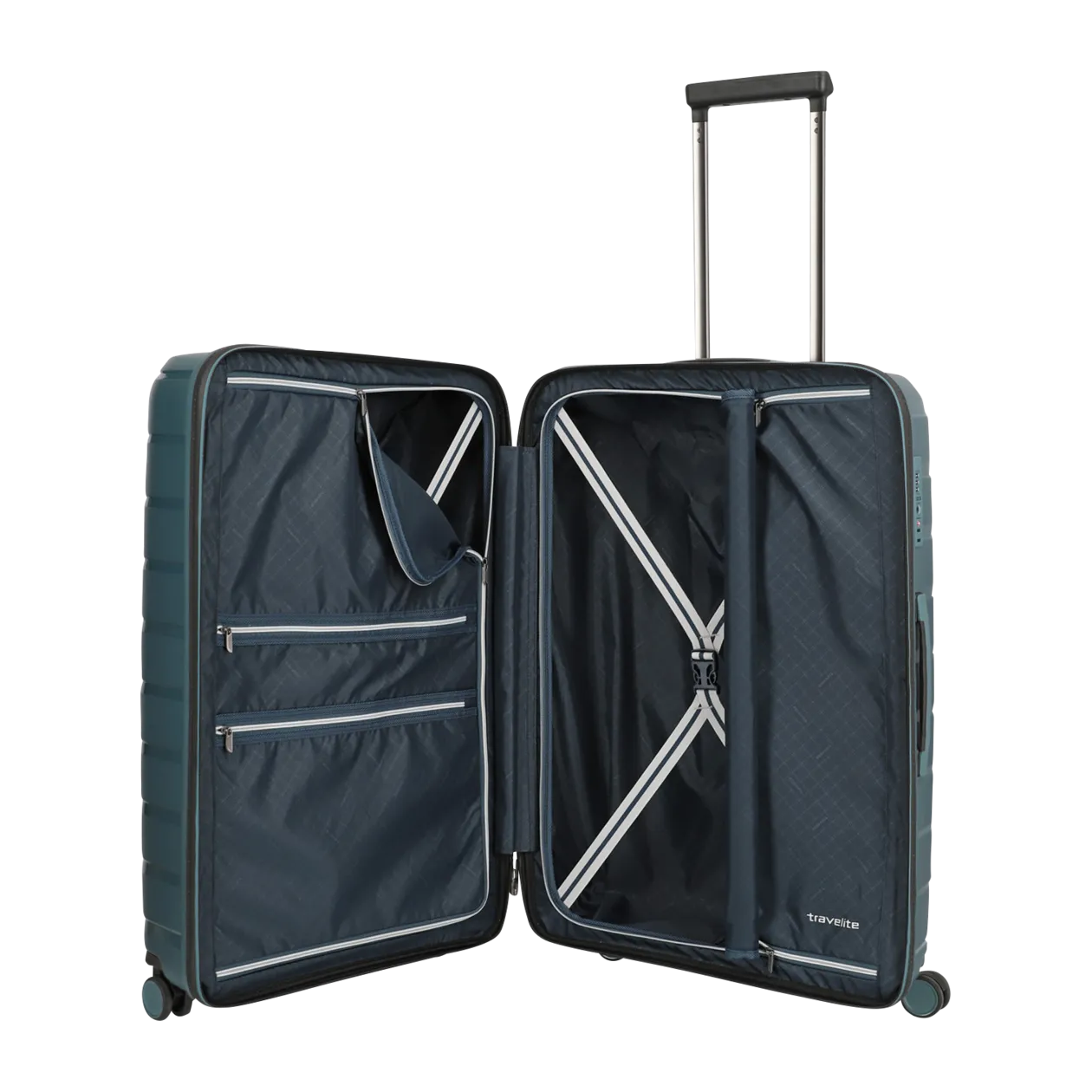 travelite AIR BASE Trolley M (espandibile), Blu ghiaccio