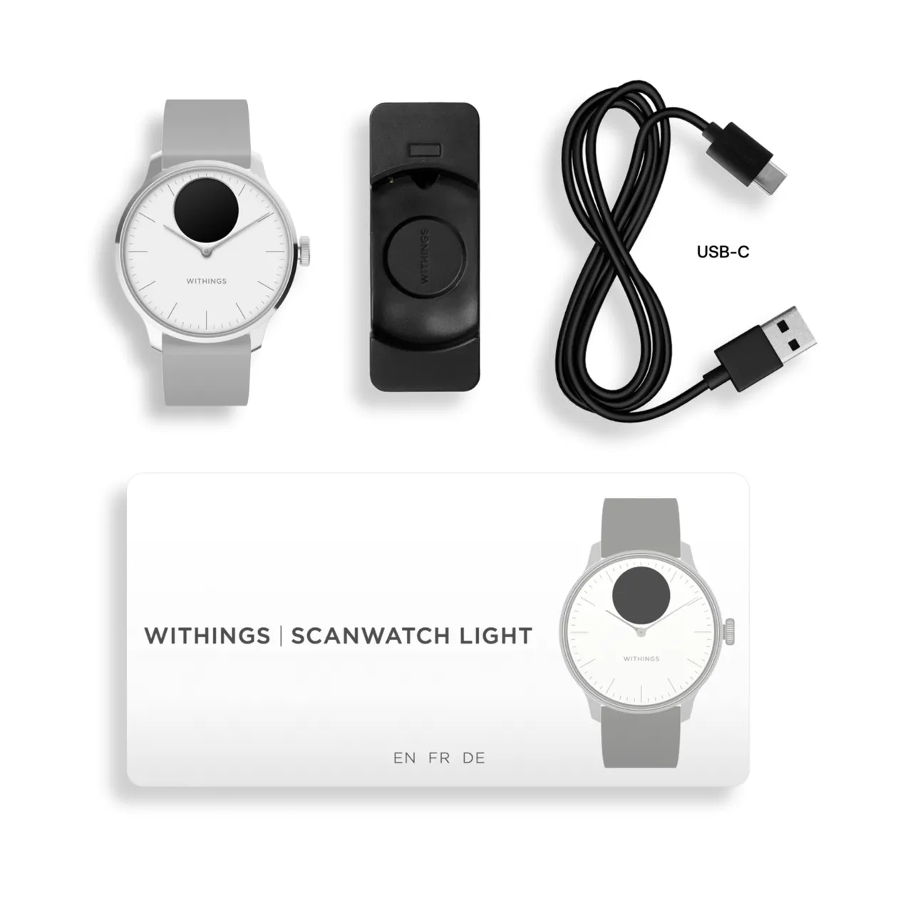 Withings ScanWatch Light Hybrid-Smartwatch, Weiß