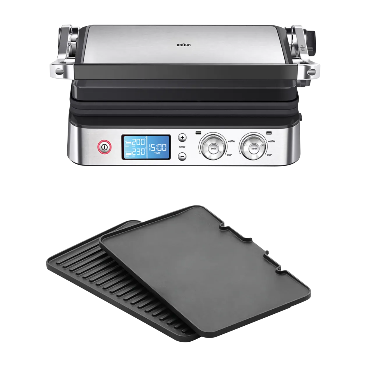 Braun MultiGrill 9 CG 9040 Barbecue da tavolo, nero / acciaio inox