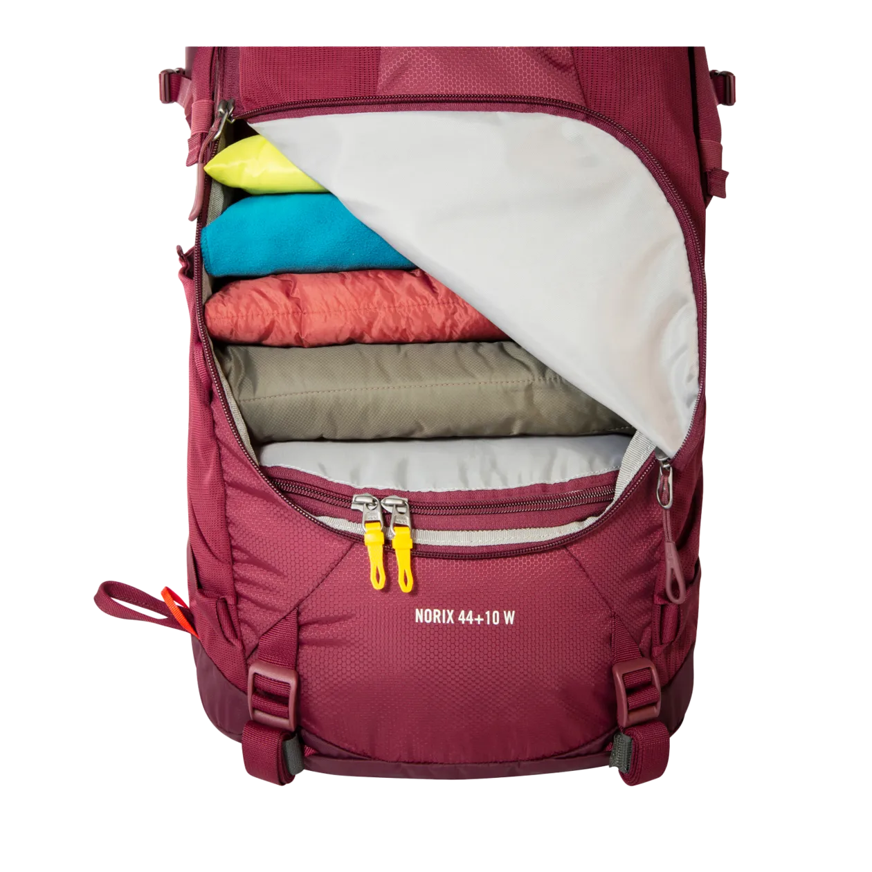 Tatonka Norix 44+10 Women Tourenrucksack, Bordeaux Red / Red Dahlia