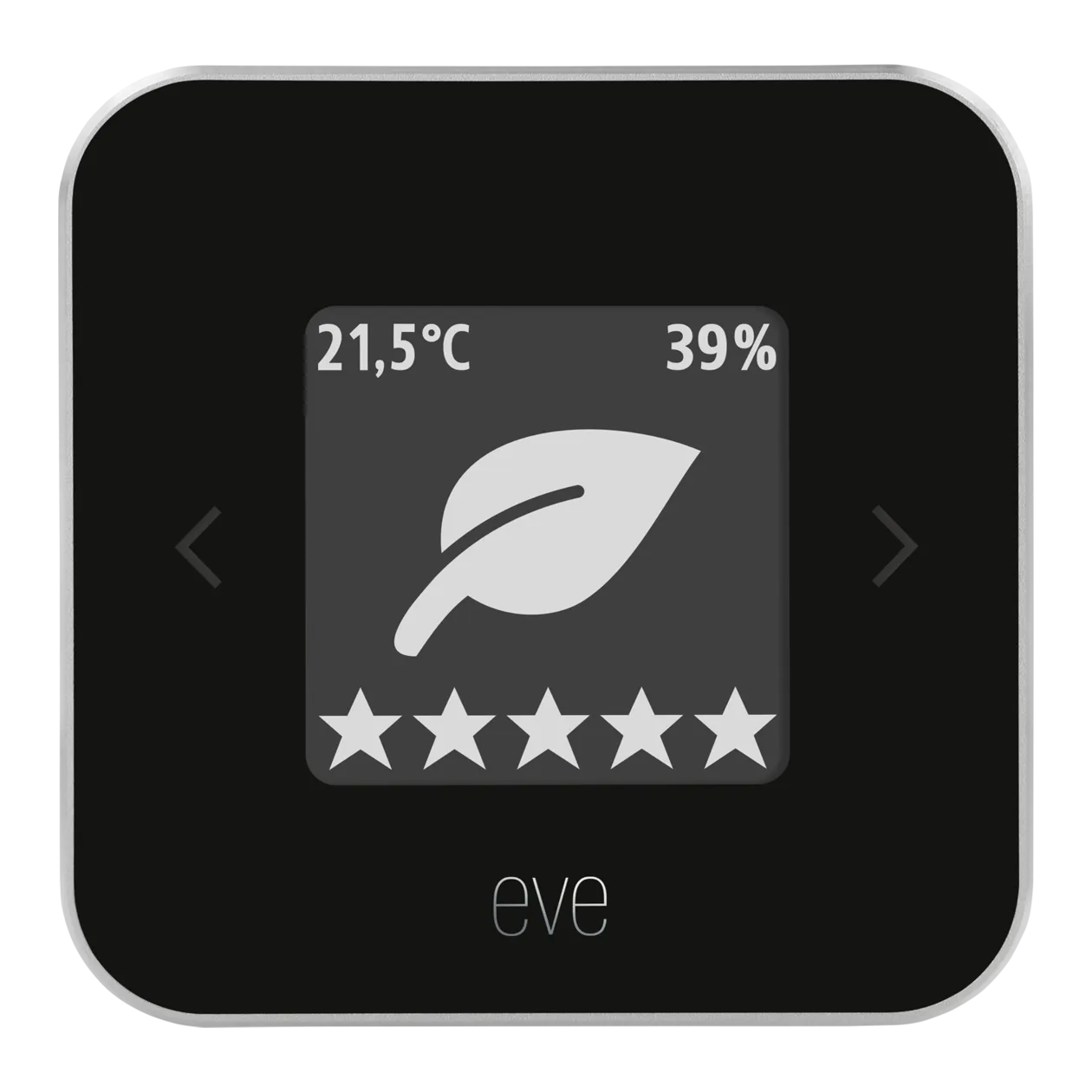 Eve Room Indoor Climate and Air Quality Monitor, Silver/Black