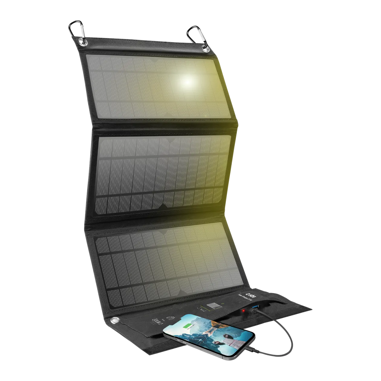 SBS Portable Solar Charger 21 W Solarladegerät, Schwarz