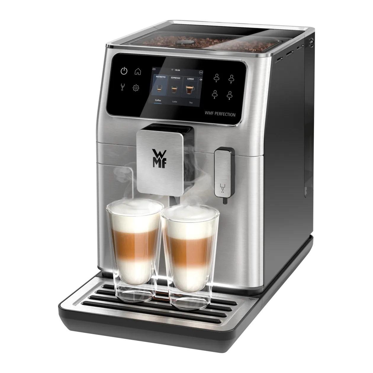 WMF Perfection 640 Automatic Coffee Machine, Brushed Silver