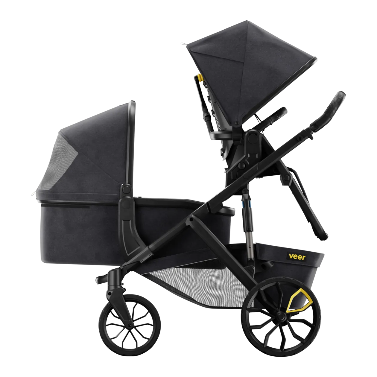 Veer Switchback &Roll Stroller Frame, Dark Grey / Black