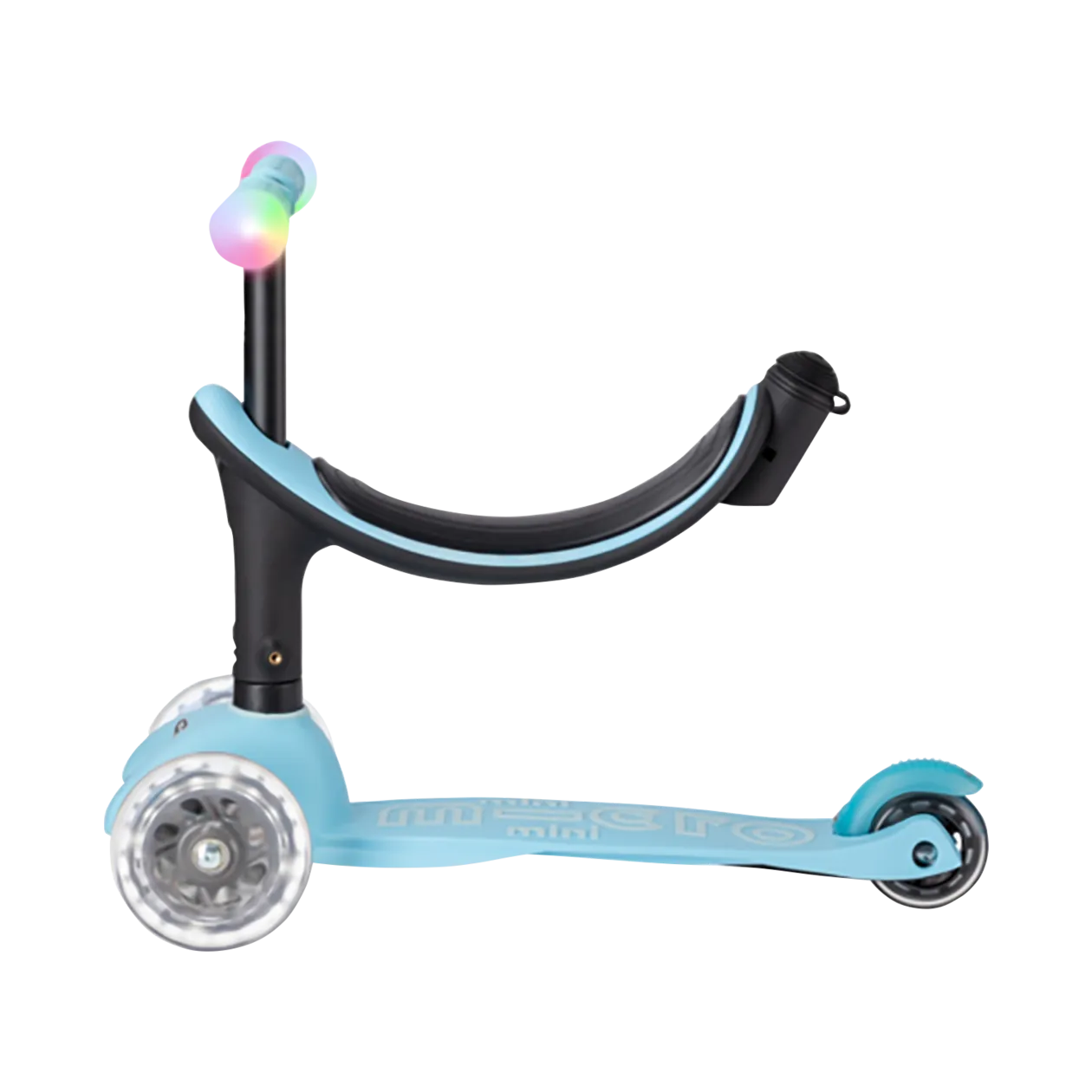 micro Mini2Grow Deluxe Magic LED Kinderroller, Blau