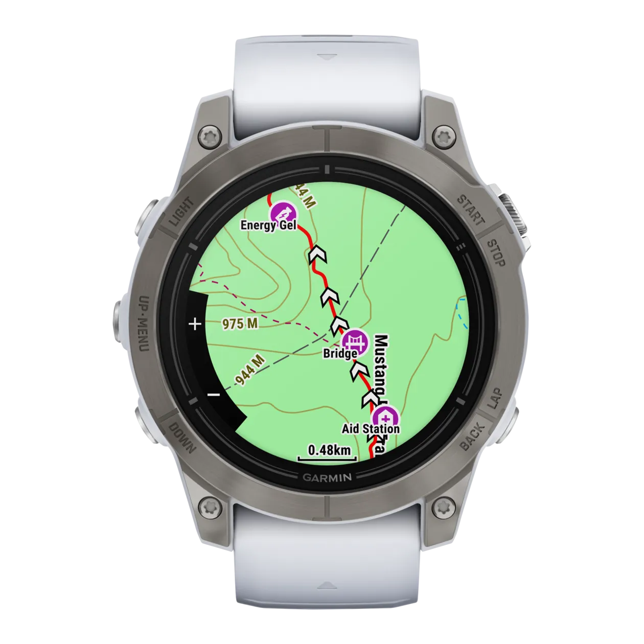 Garmin Epix™ Pro Sapphire 47MM Smartwatch GPS multisport, bianco pietra / titanio