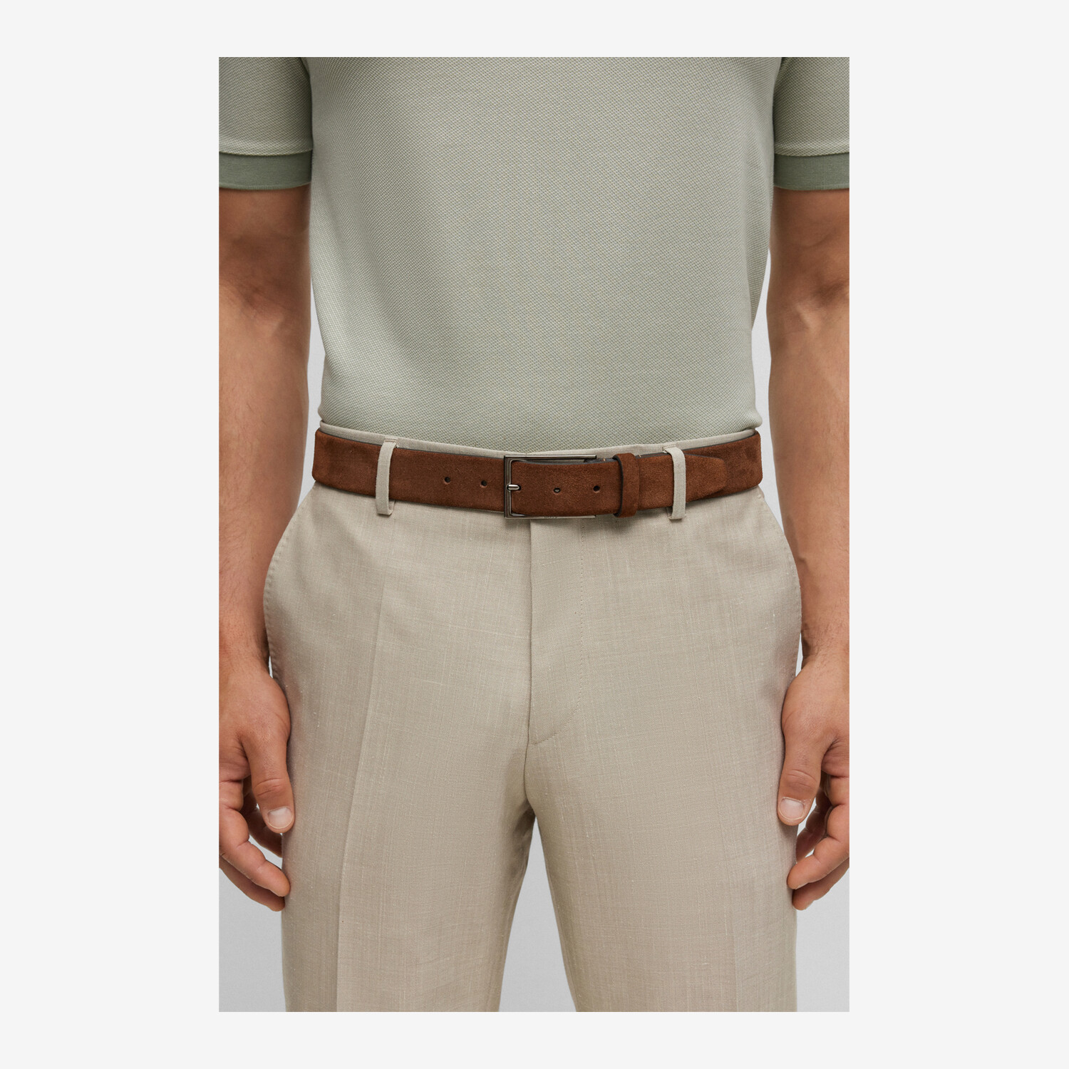 Hugo boss deals tan belt