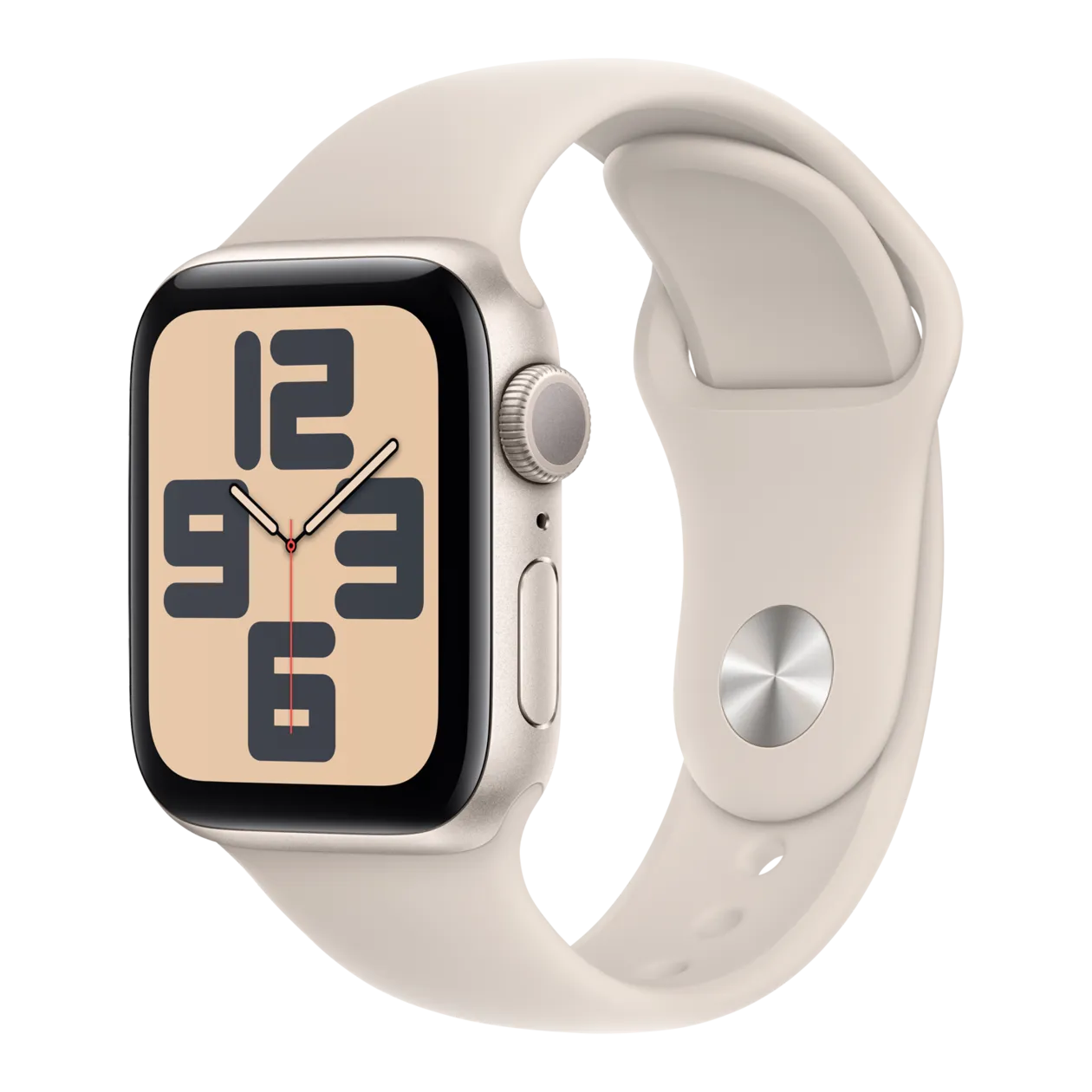 Apple Watch Series SE GPS Montre connectée (2e génération) avec bracelet sport S/M, 40 mm, aluminium lumière stellaire