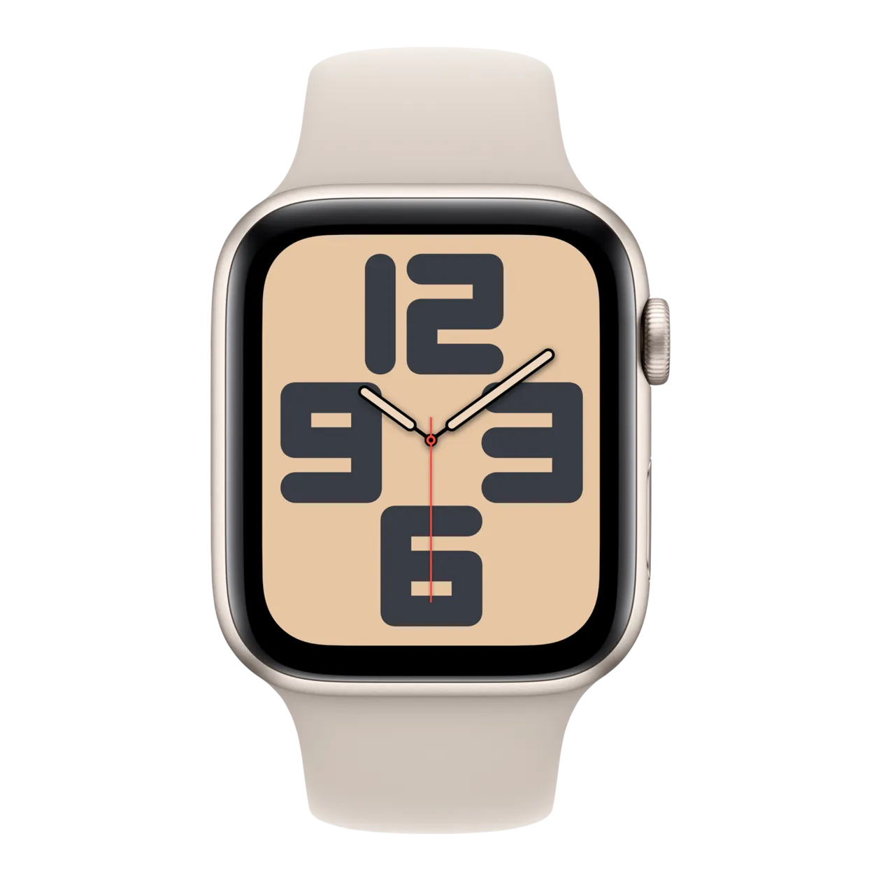 Apple Watch Series SE GPS Montre connectée (2e génération) avec bracelet sport S/M, 44 mm, aluminium lumière stellaire