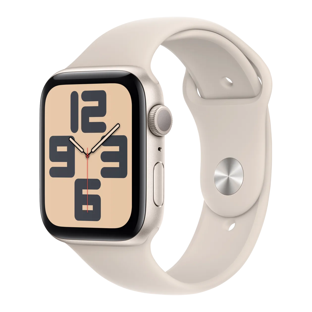 Apple Watch Series SE GPS Montre connectée (2e génération) avec bracelet sport S/M, 44 mm, aluminium lumière stellaire