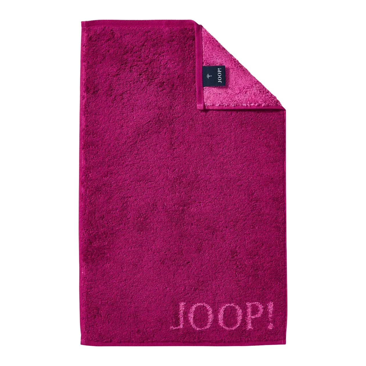 JOOP! CLASSIC Doubleface Serviette d'invité, lot de 3, cassis