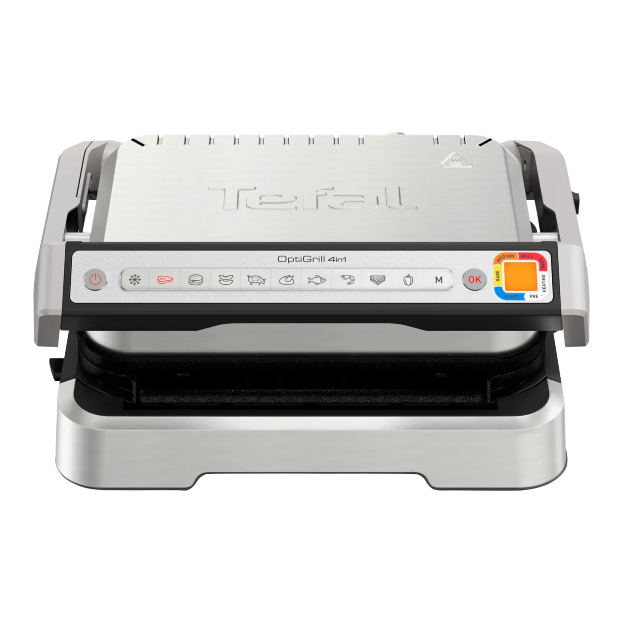 Tefal OptiGrill 4-en-1 GC774D Gril intelligent combiné, acier inoxydable