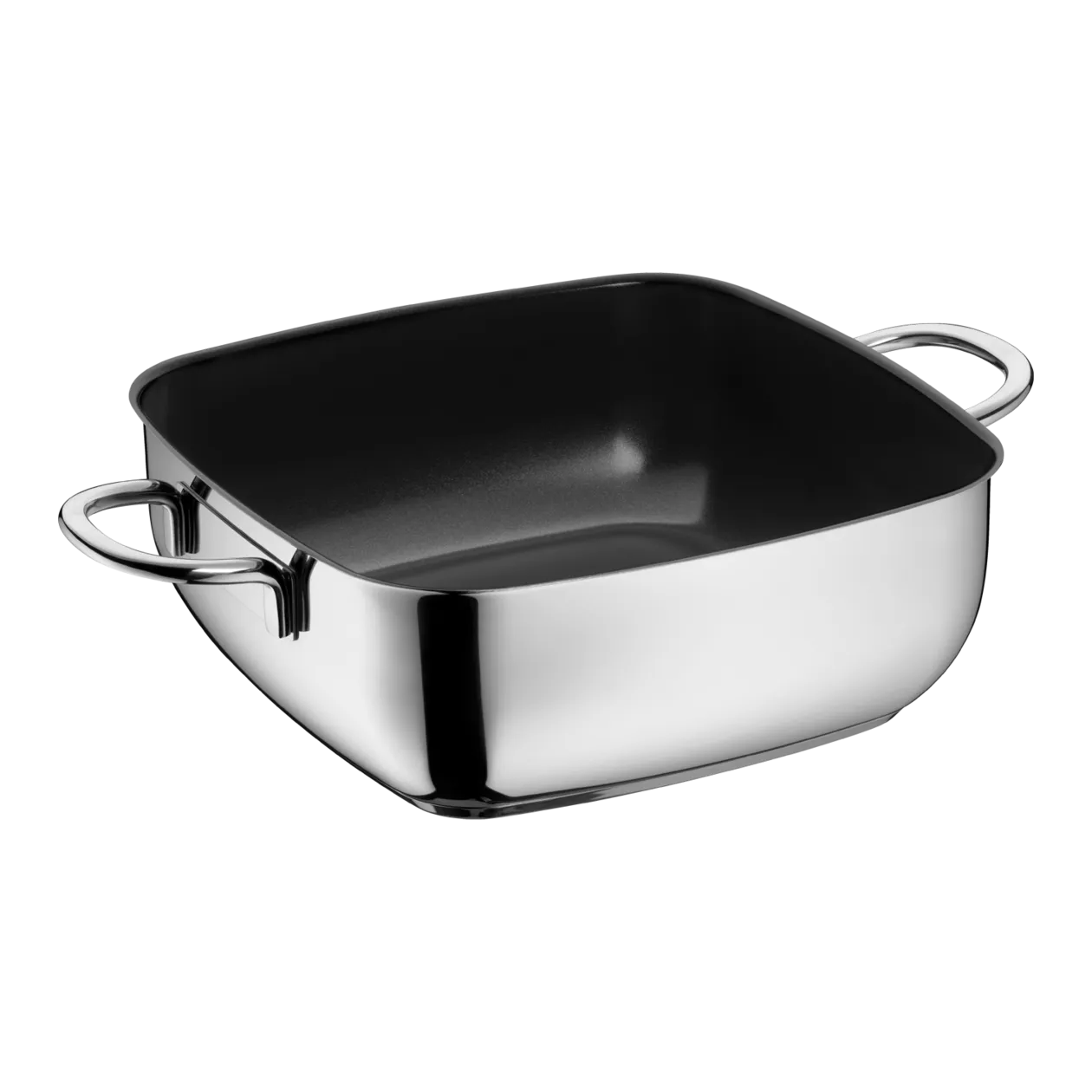 Silit Studio Stewing Casserole with Glass Lid, 29 cm, Polished Stainless Steel