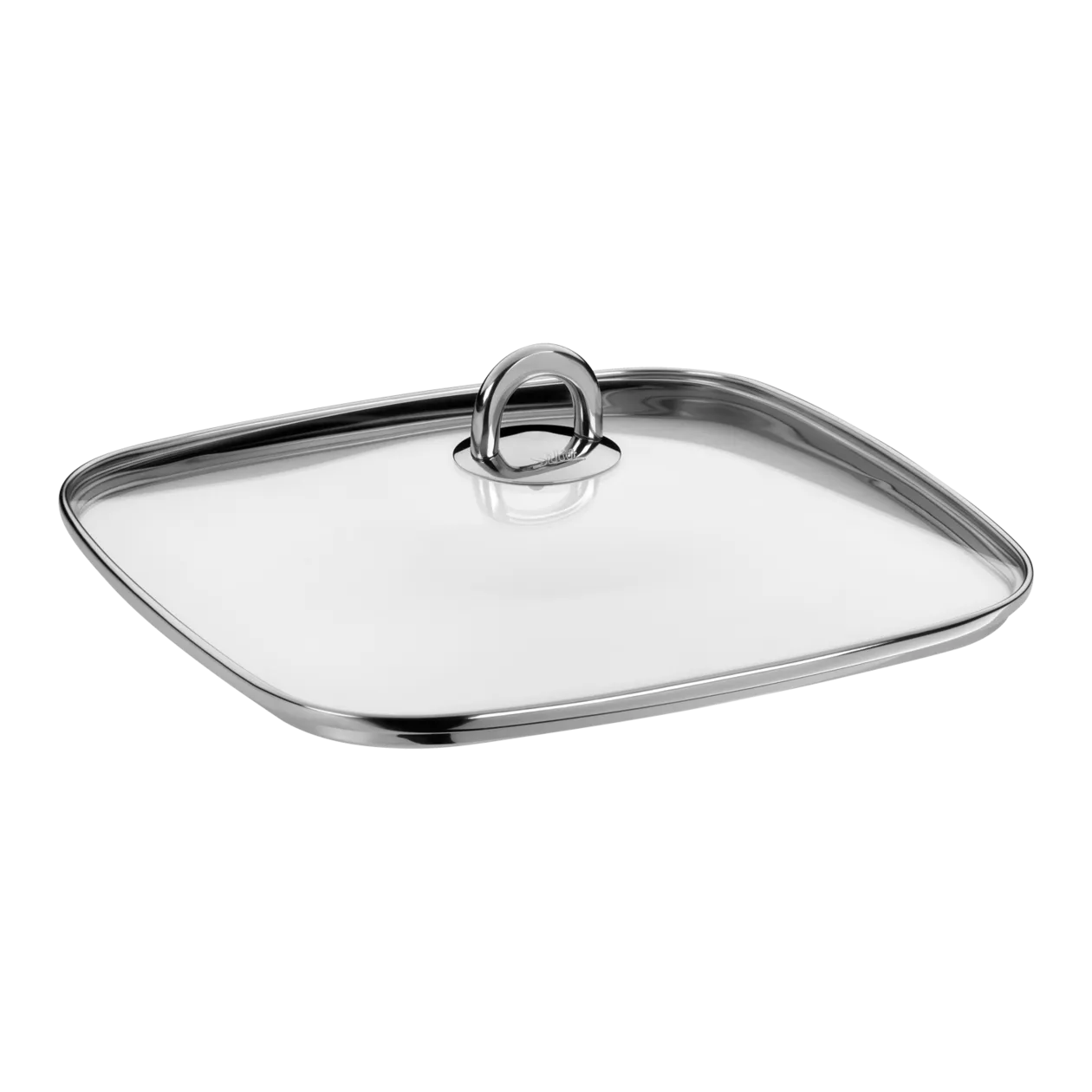 Silit Studio Stewing Casserole with Glass Lid, 29 cm, Polished Stainless Steel