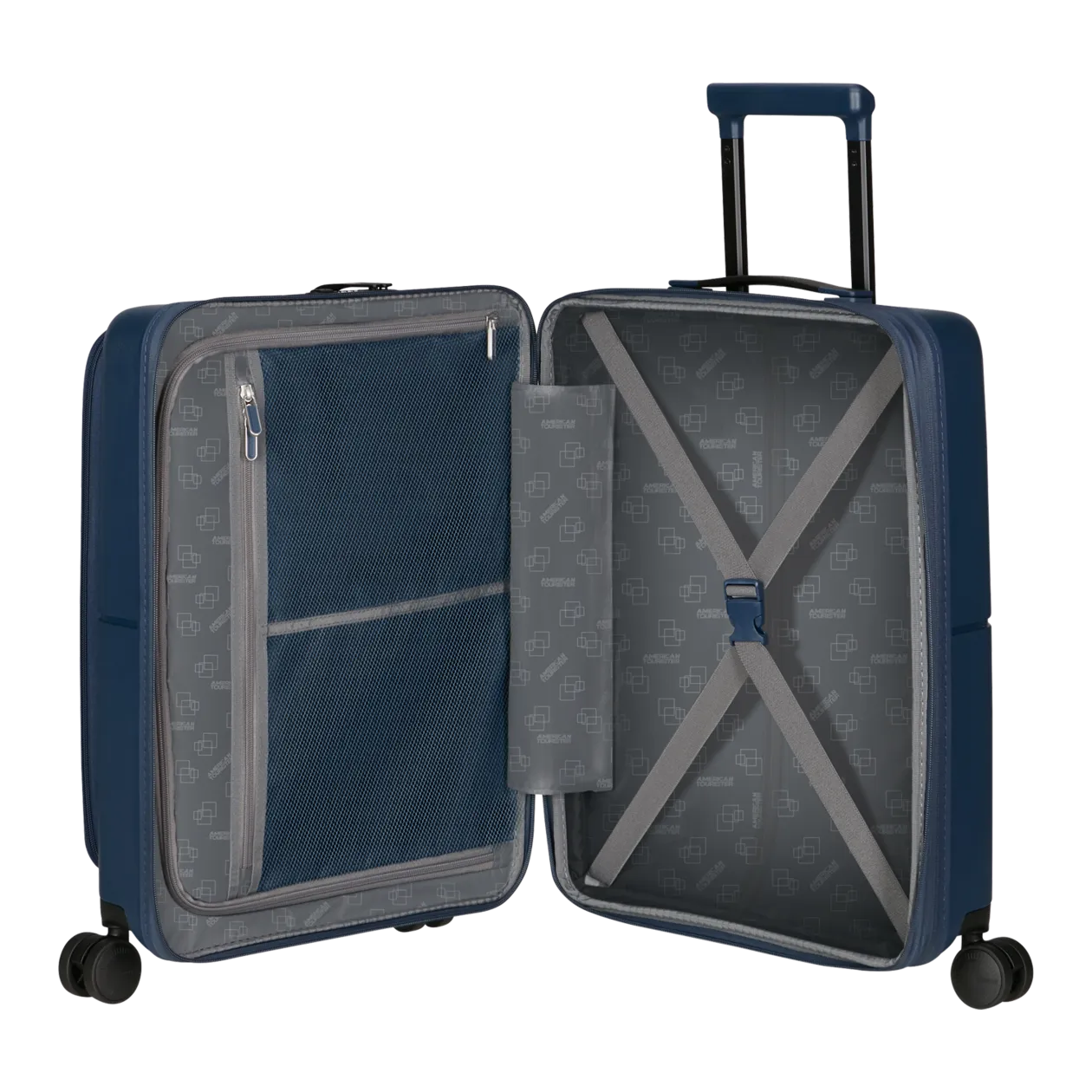 American Tourister DashPop Spinner 55/20 Frontloader Bordtrolley (erweiterbar), Midnight Blue