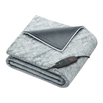 Beurer furry grey heated throw sale