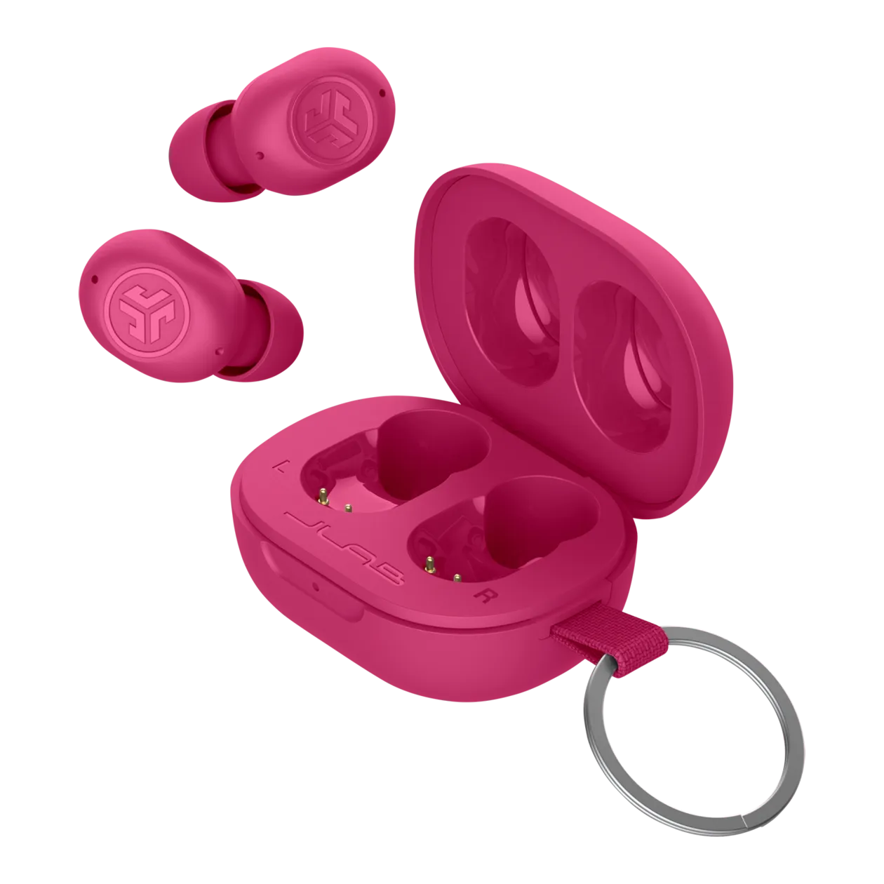 JLab JBuds Mini True Wireless Écouteurs intra-auriculaires véritablement sans fil, rose magenta