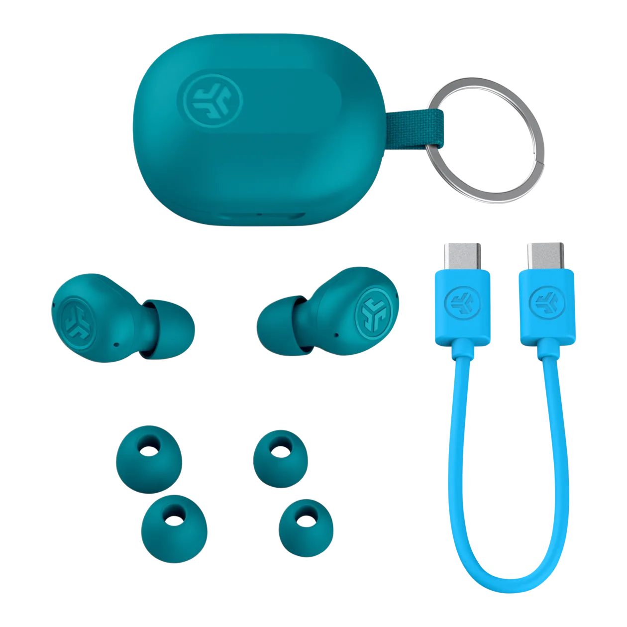 JLab JBuds Mini True Wireless Écouteurs intra-auriculaires véritablement sans fil, vert aqua