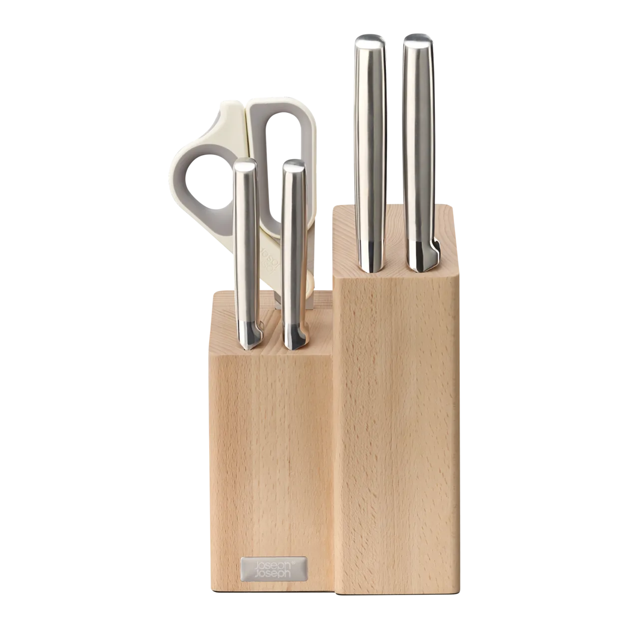 Joseph Joseph Elevate Fusion Knife Block Set, 5 pcs., Wood-Coloured