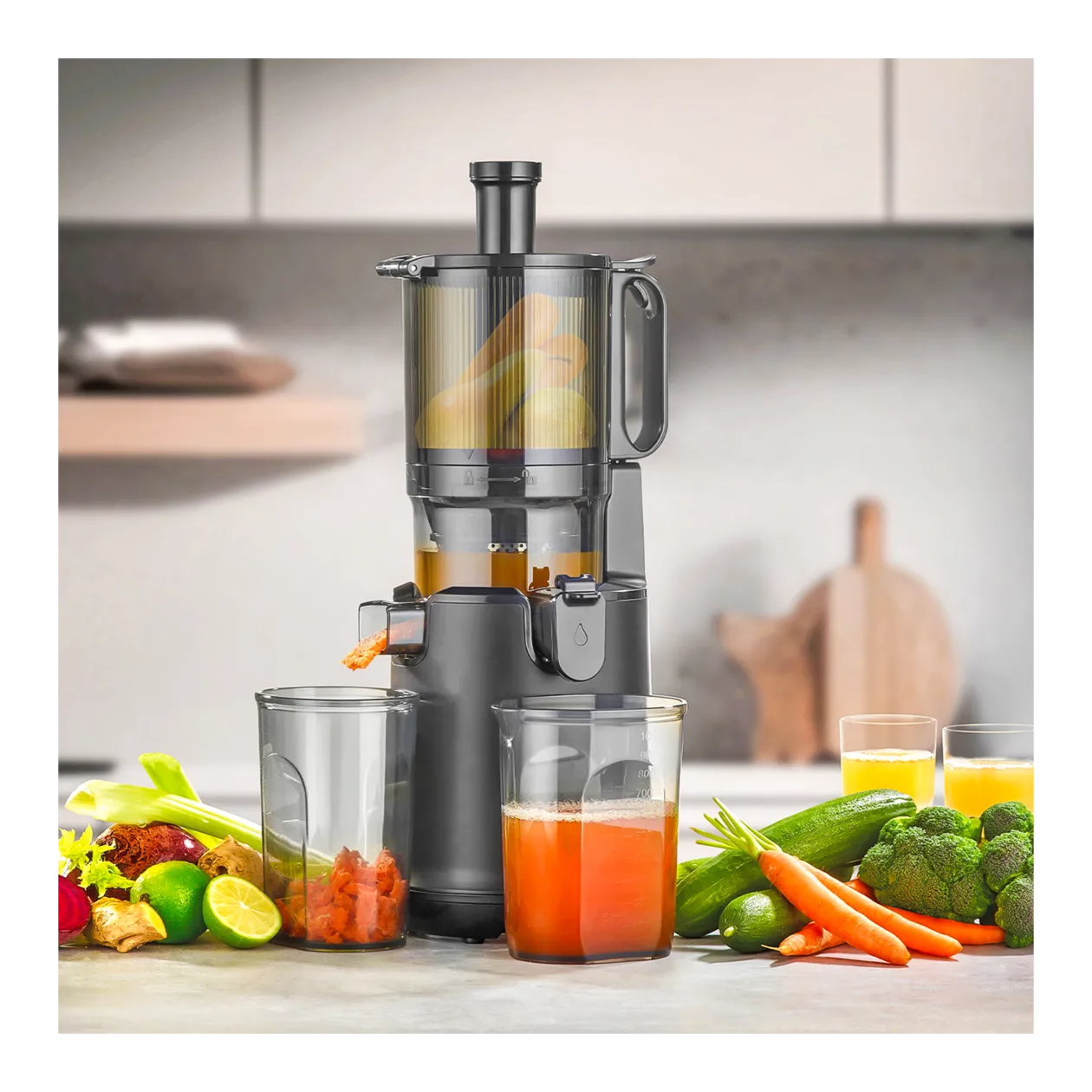 CASO Design Slow Juicer SJW 600 XL Entsafter, Schwarz