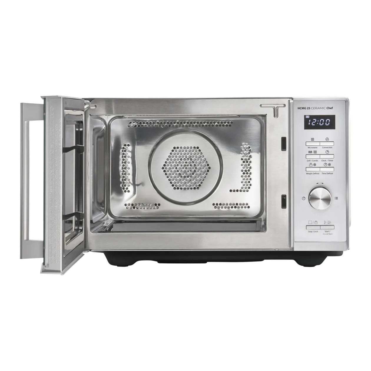 CASO Design HCMG 25 Microwave with Grill and Hot Air Function, 25 l, Silver/Black