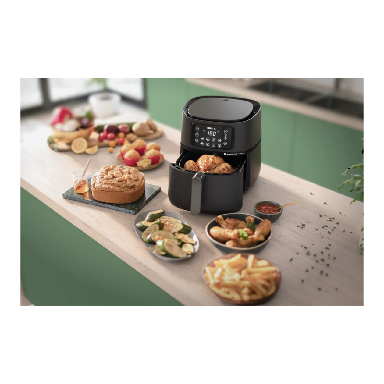 Philips Airfryer XXL App-Connected Series 5000, 7.2 l, Black