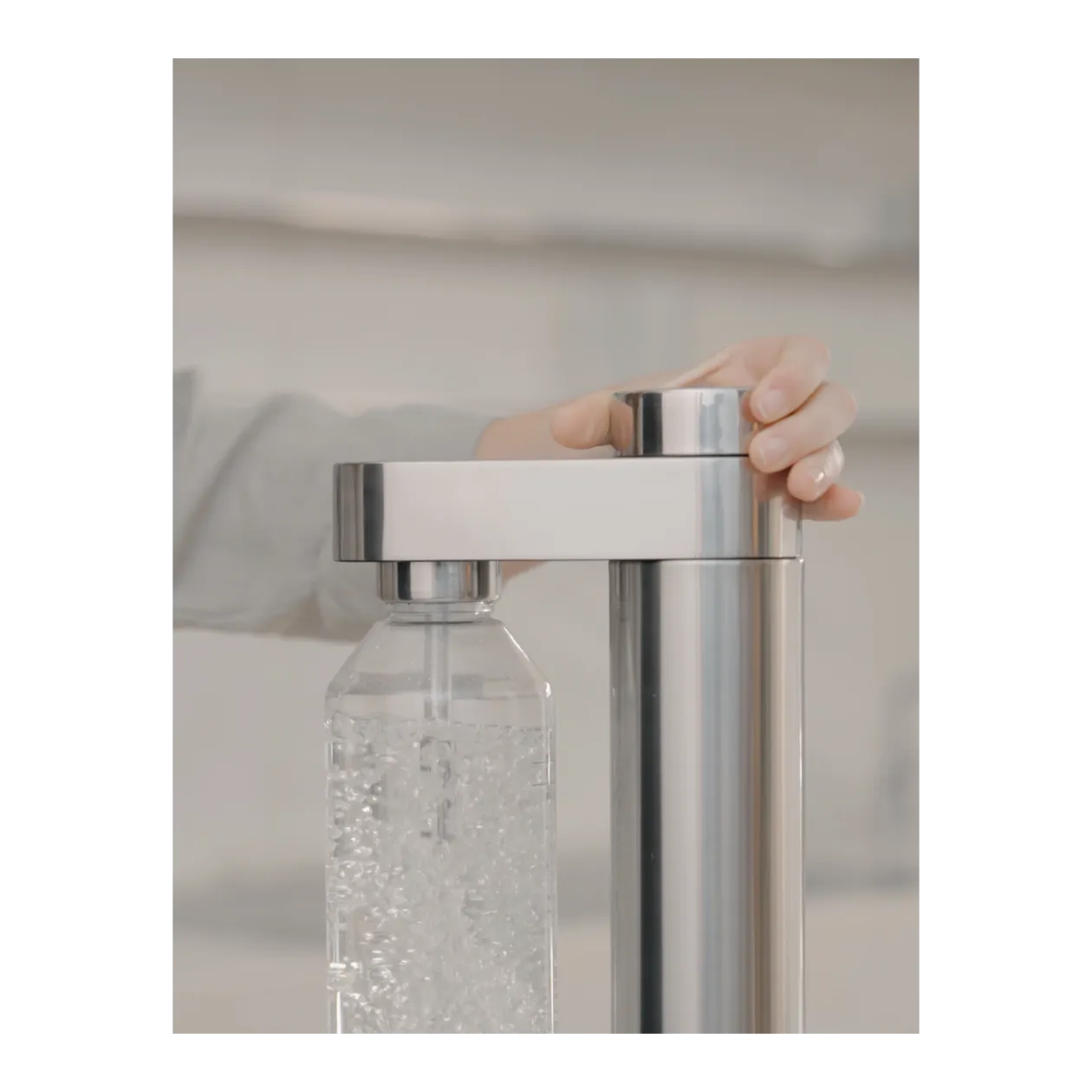 Stelton Brus Sparkling Water Maker, Steel