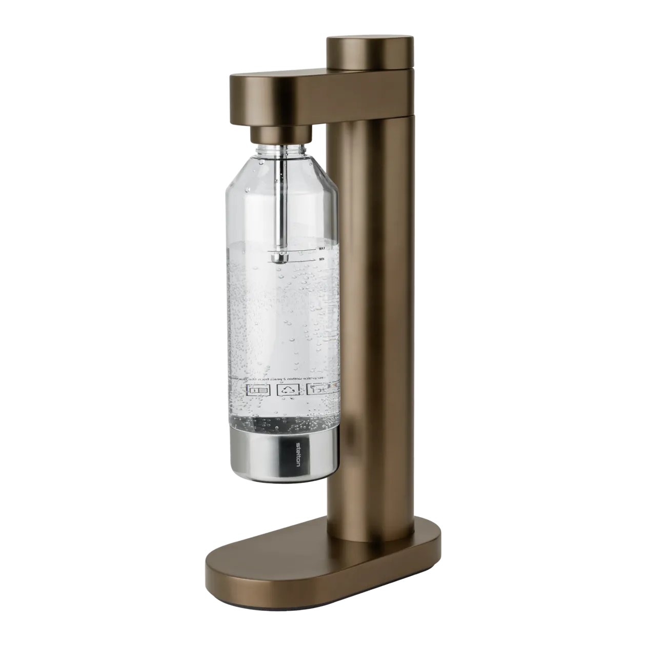 Stelton Brus Sparkling Water Maker, Dark Brown Metallic